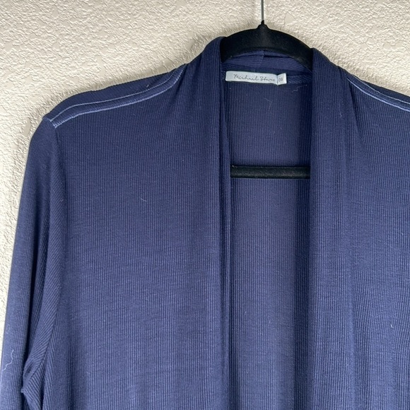 Michael Stars Navy Blue Rayon Nylon Blend Super Soft Open Cardigan One Size - Picture 2 of 6